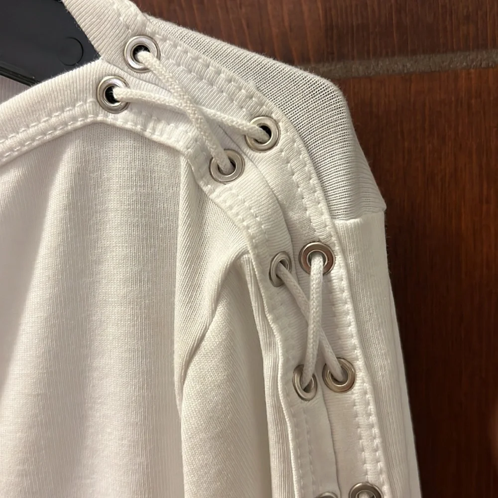 Ralph Lauren white lace up detail top - Picture 4 of 12